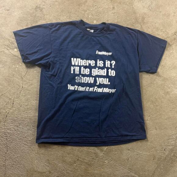 Vintage VTG 90’s Fred Meyer Single Stitch Graphic T-Shirt - Picture 1 of 8